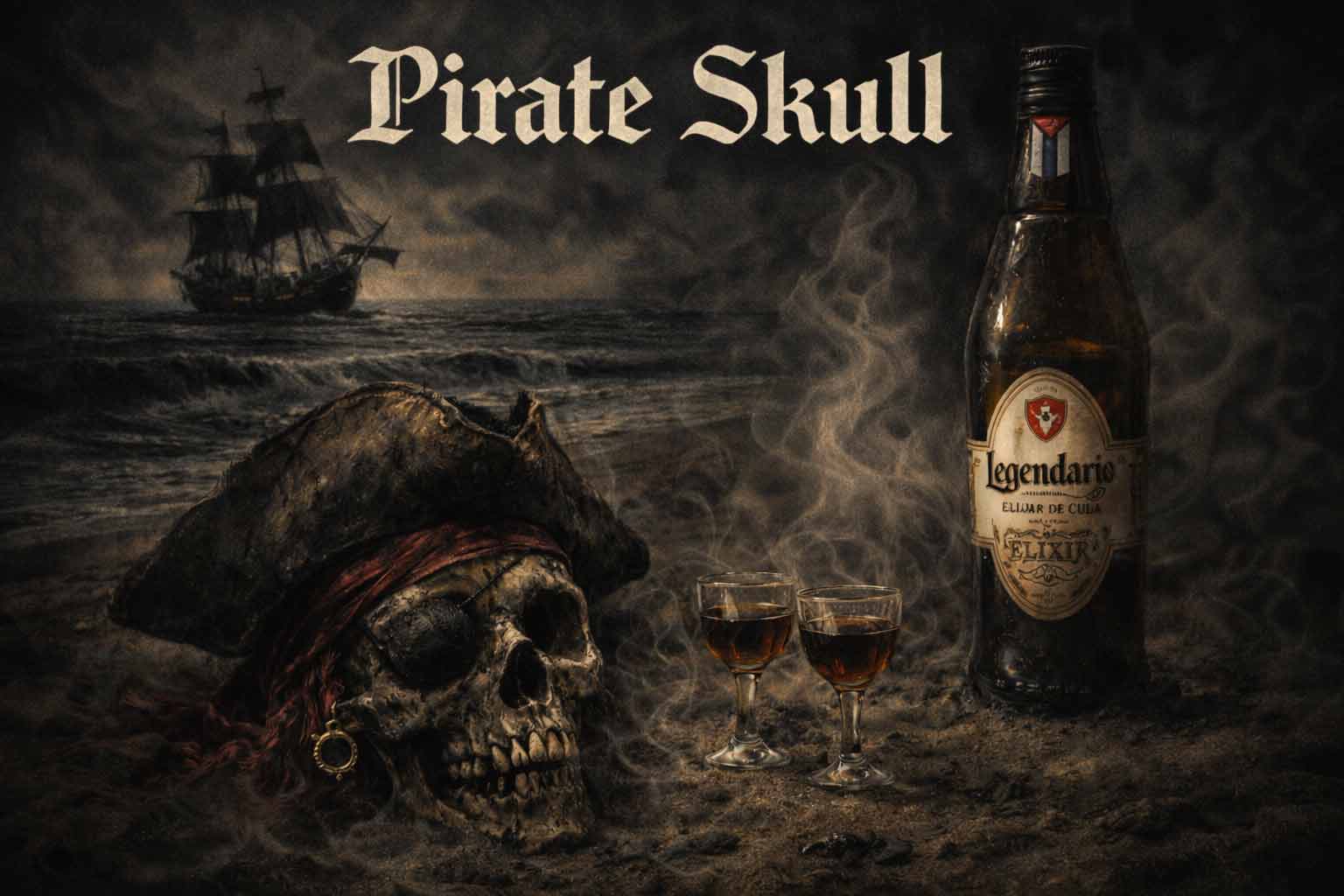 Pirate skull cocktail medieval cocktails coctales
